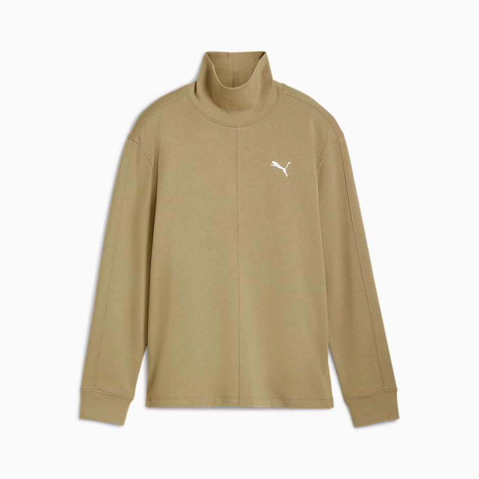 PUMA HER HIGH NECK CREW TR 681629 Beige