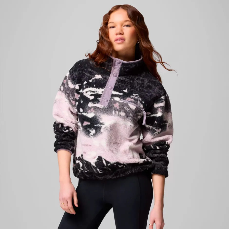 COLUMBIA HELVETIA II PRINTED CROPPED HALF SNAP 2098501-554 Purple
