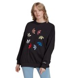 adidas Originals ADICOLOR SHATTERED TREFOIL WHEEL SWEATSHIRTH 36845 Black Image 