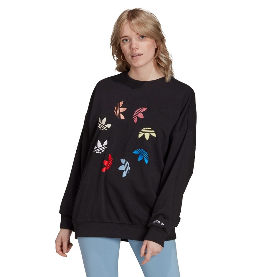 adidas Originals ADICOLOR SHATTERED TREFOIL WHEEL SWEATSHIRTH 36845 Black