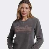Γυναικεία Μακρυμάνικη Μπλούζα SUPERDRY VINTAGE LOGO BOROUGH CREW Μαύρο W2011547A-06A  Εικόνα 