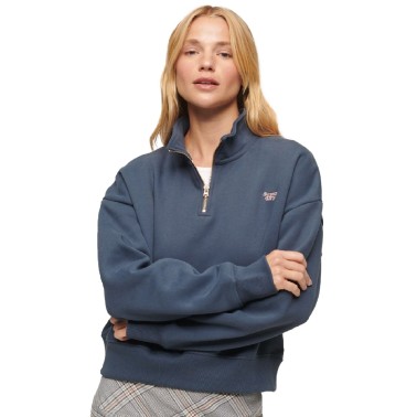 SUPERDRY ESSENTIAL HALF ZIP SWEATSHIRT W2011871A-QB2 Blue