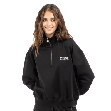 Γυναικεία Μακρυμάνικη Μπλούζα Μαύρη - District75