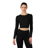GSA R3 SEAMLESS RIBBED LONGSLEEVE CROPPED TOP Μαύρο Εικόνα 