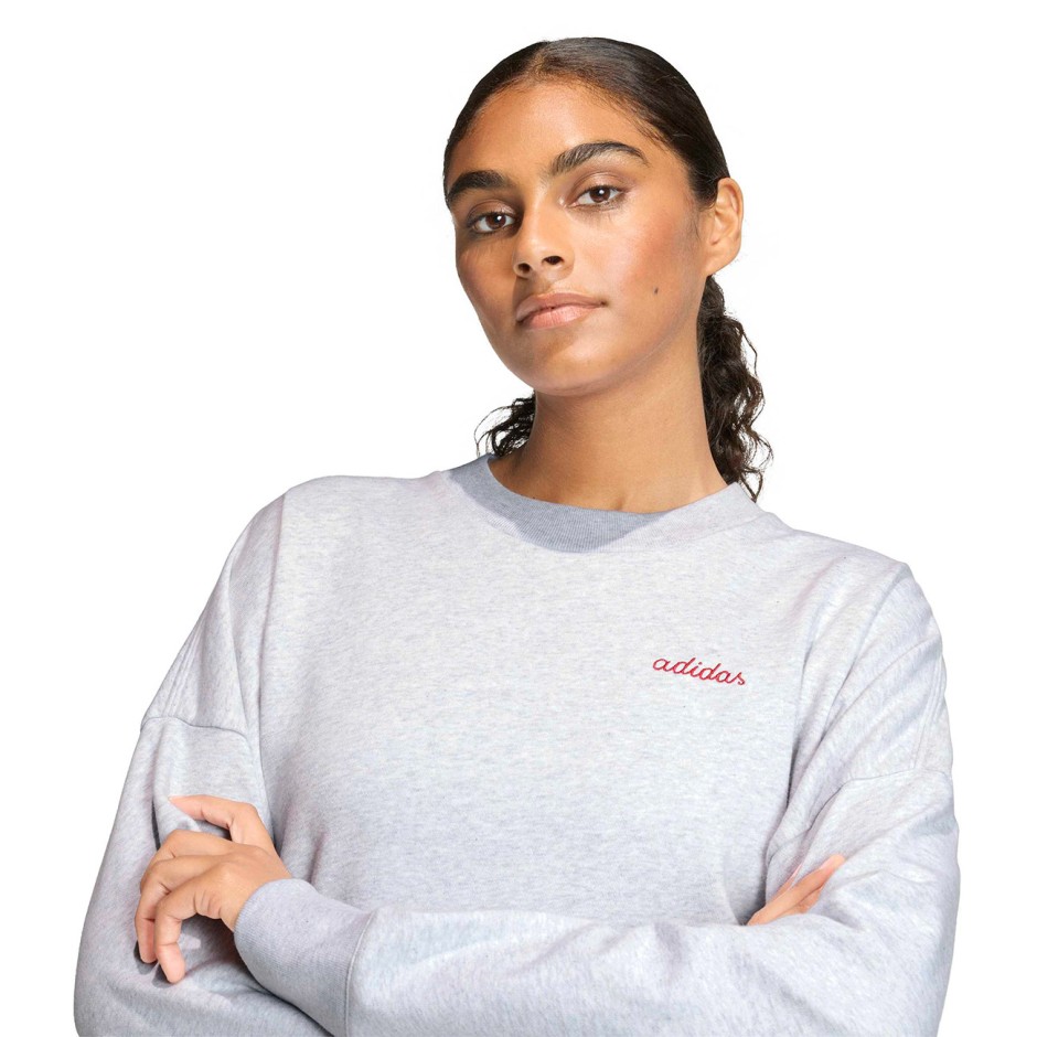 Γυναικεία Μακρυμάνικη Μπλούζα Γκρι - adidas Sportswear Seasonal Essentials Colorpop