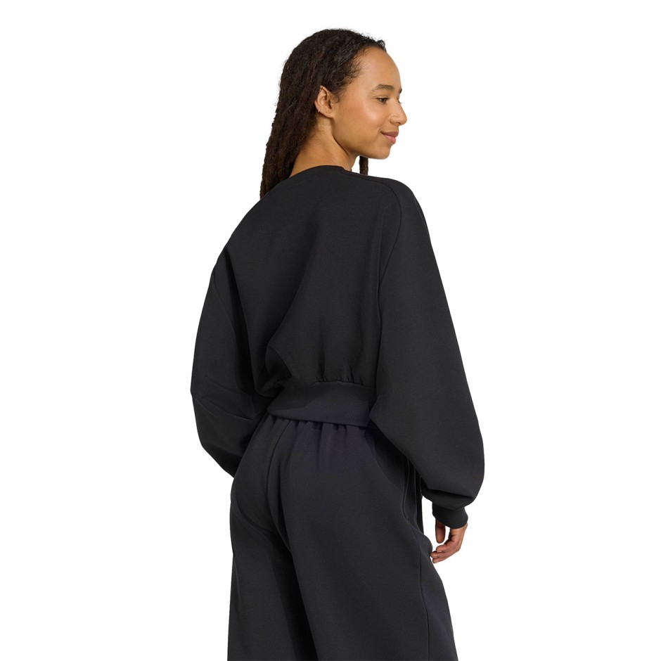 Γυναικεία Μακρυμάνικη Μπλούζα Μαύρη - adidas Sportswear Soft Lux Loose