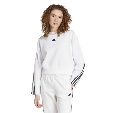 Γυναικεία Μακρυμάνικη Μπλούζα Λευκή - adidas Sportswear Future Icons 3-Stripes