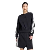 Women's Sweatshirt Black - adidas Sportswear KIT 3-Stripes Image 