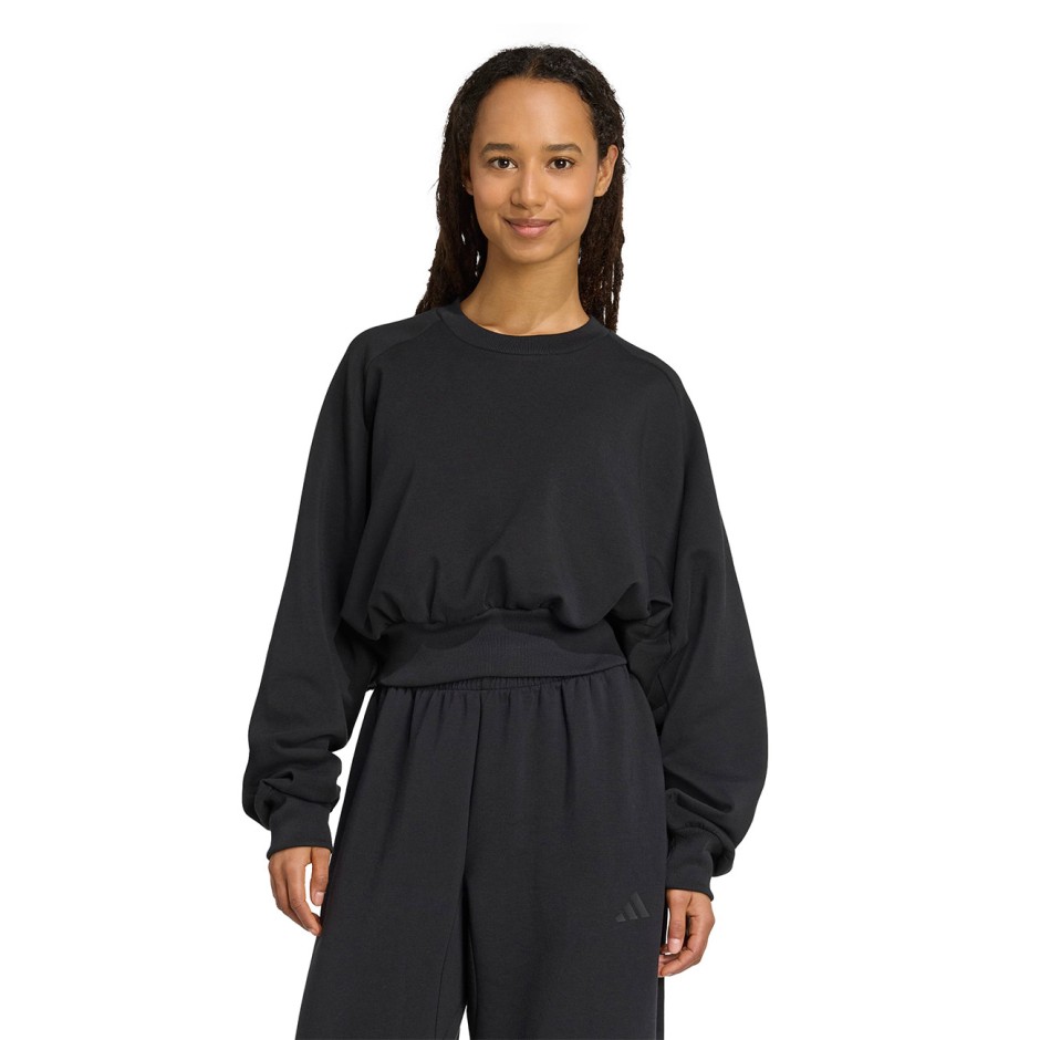 Γυναικεία Μακρυμάνικη Μπλούζα Μαύρη - adidas Sportswear Soft Lux Loose
