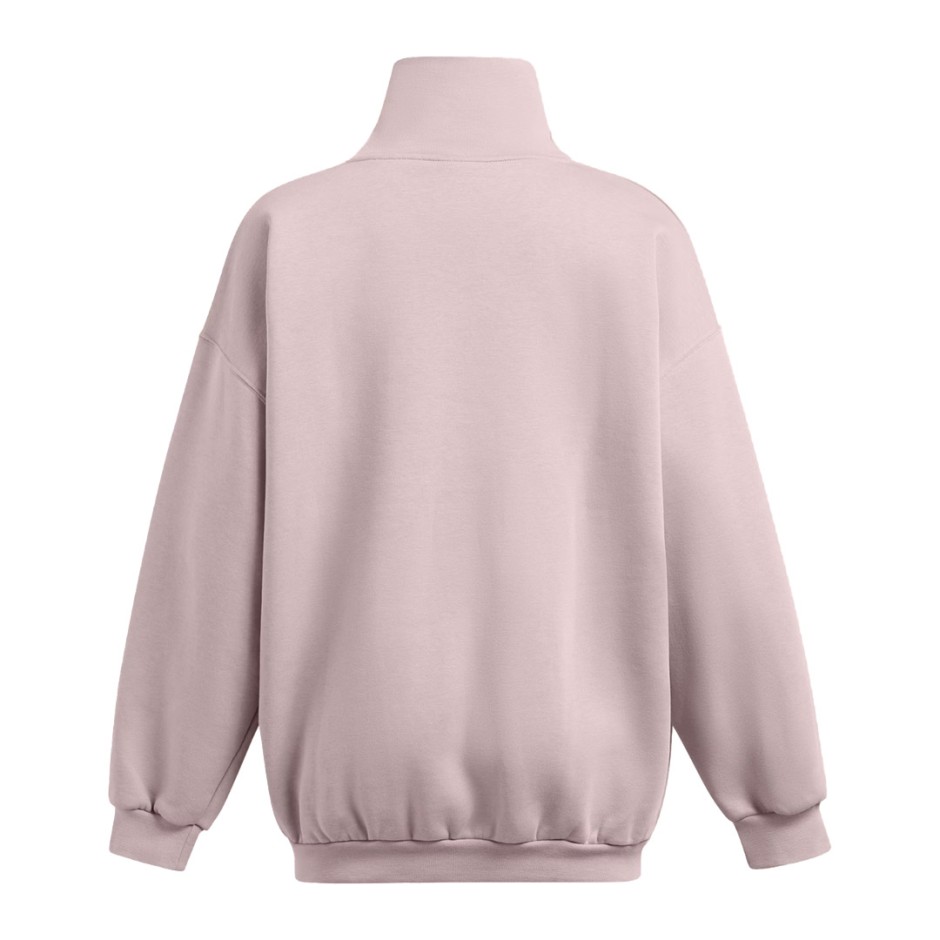 Γυναικεία Μακρυμάνικη Μπλούζα Γκρι - Under Armour Icon Fleece Oversized Mock Crew
