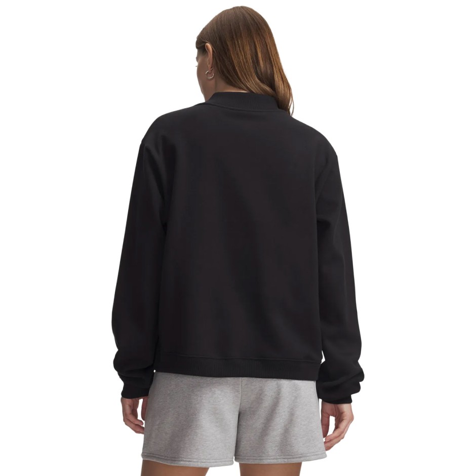Γυναικεία Μακρυμάνικη Μπλούζα Μαύρη - Under Armour Icon Fleece Wordmark