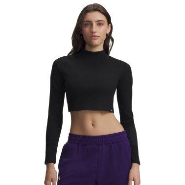 Γυναικεία Μακρυμάνικη Μπλούζα Μαύρη - Under Armour Rival Rib