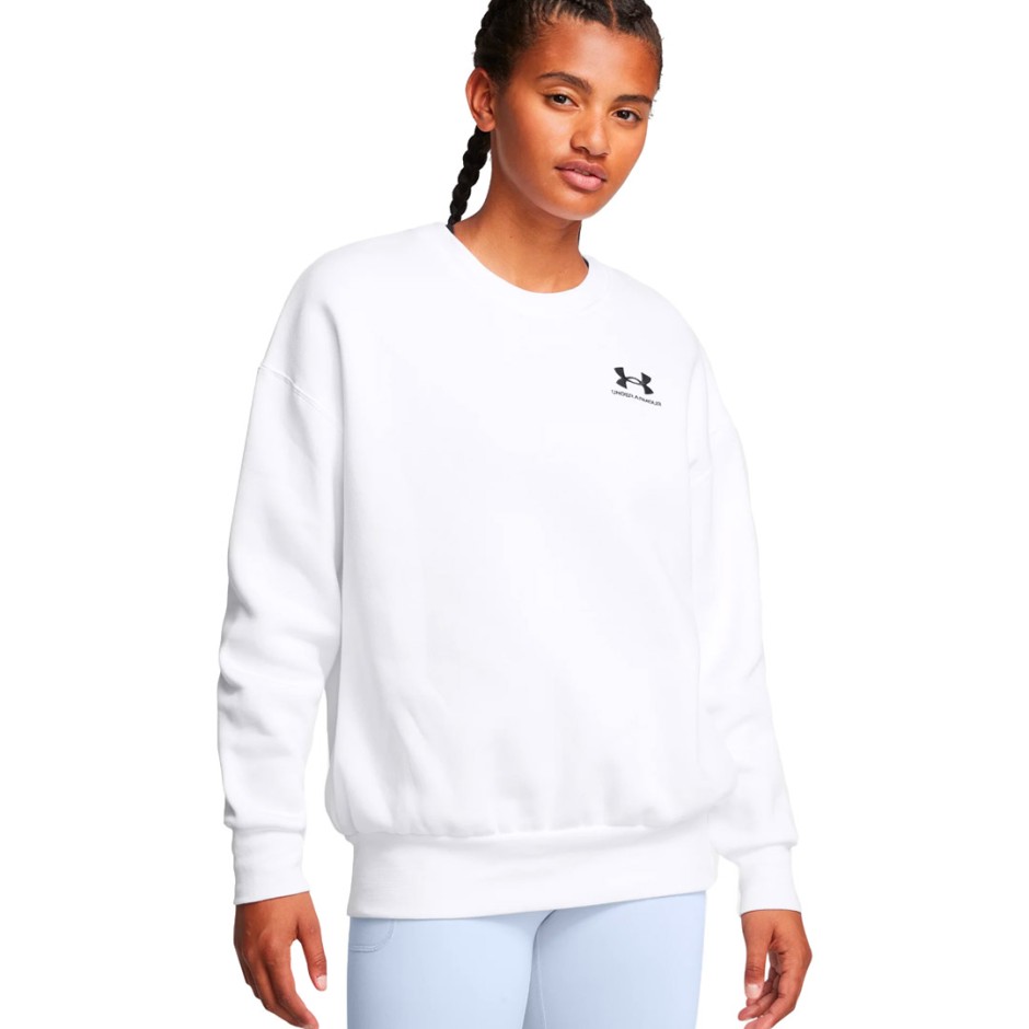 UNDER ARMOUR ESSENTIAL FLC OS CREW 1379475-100 White