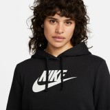 NIKE W NSW CLUB FLC GX PO HDY STD DQ5775-010 Black Image 1