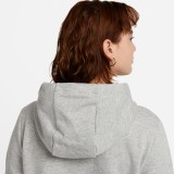 Nike Sportswear Club Fleece Γκρί - Γυναικεία Μπλούζα Φούτερ  Εικόνα 3