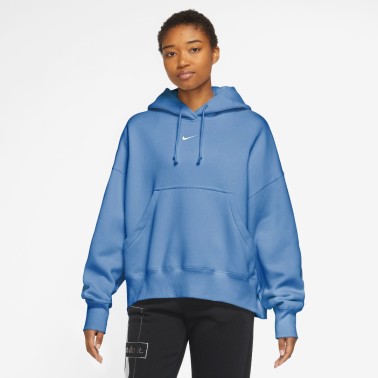 Nike Sportswear Phoenix Fleece Σιέλ - Γυναικεία Μπλούζα Φούτερ Με Κουκούλα