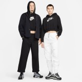 Nike Sportswear Club Fleece Μαύρο - Γυναικεία Μπλούζα Φούτερ Με Κουκούλα
