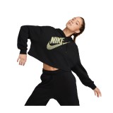 Γυναικεία Μπλούζα Φούτερ NIKE W NSW FLC PO HOODIE CROP DNC Μαύρο  Εικόνα 