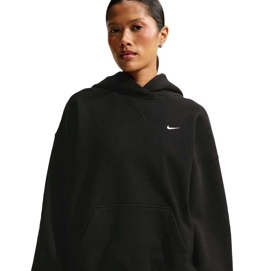 Women's Hoodie Black - Nike Studio Fleece Heavyweight
