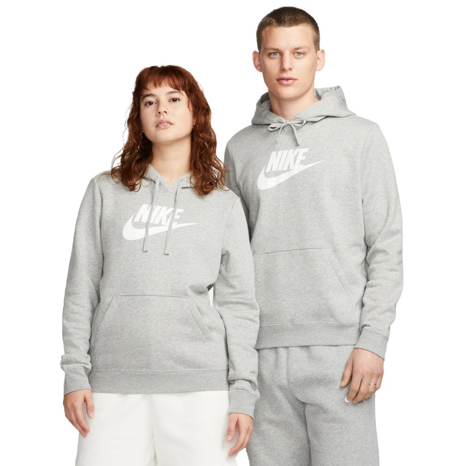 Nike Sportswear Club Fleece Γκρί - Γυναικεία Μπλούζα Φούτερ 