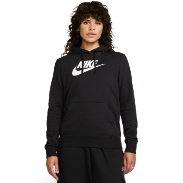 Nike Sportswear Club Fleece Μαύρο - Γυναικεία Μπλούζα Φούτερ