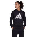 adidas Performance BADGE OF SPORT PULLOVER FLEECE HOODIE GC6915 Μαύρο