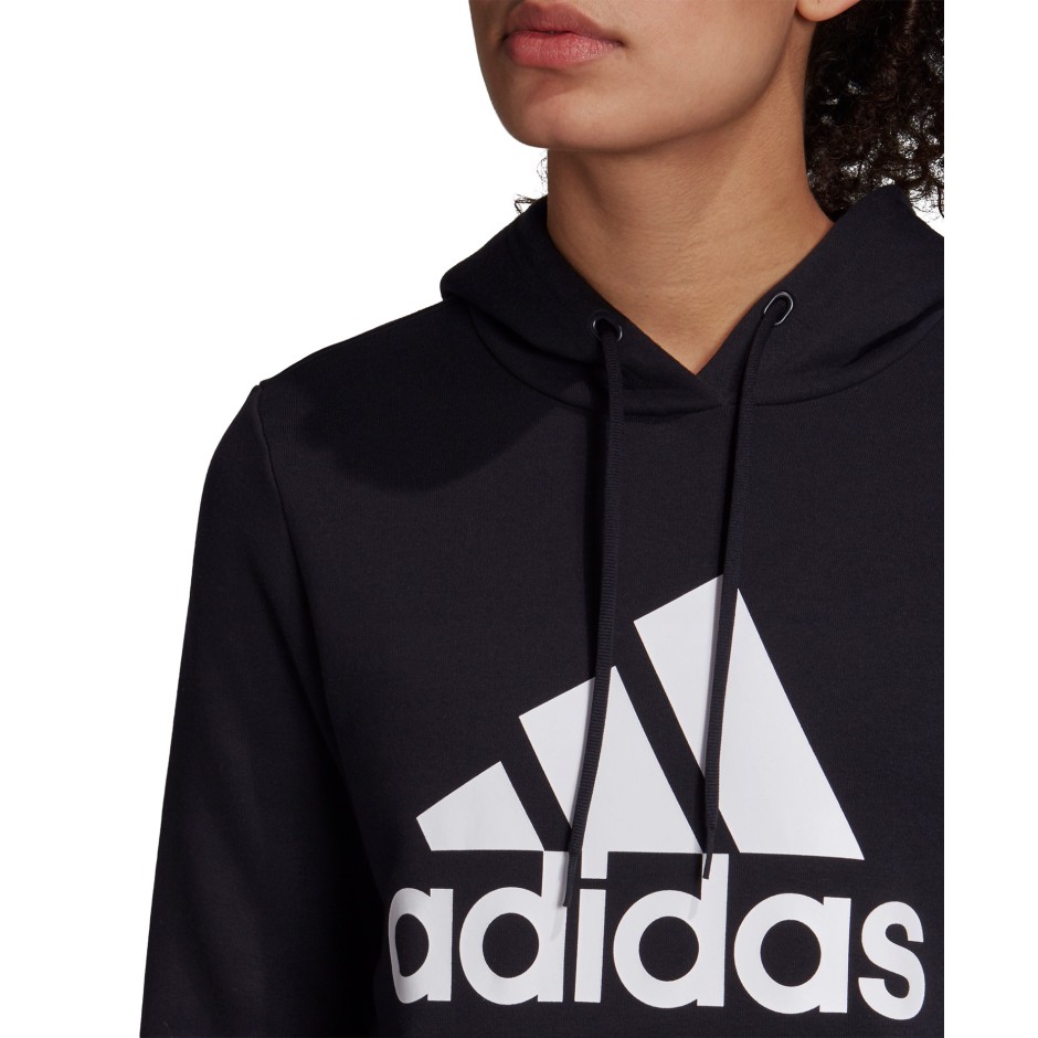 adidas Performance BADGE OF SPORT PULLOVER FLEECE HOODIE GC6915 Μαύρο