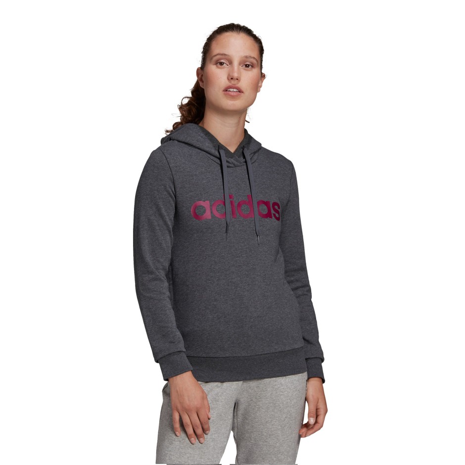 adidas Performance ESSENTIALS PULLOVER LINEAR HOODIE GD2963 Ανθρακί