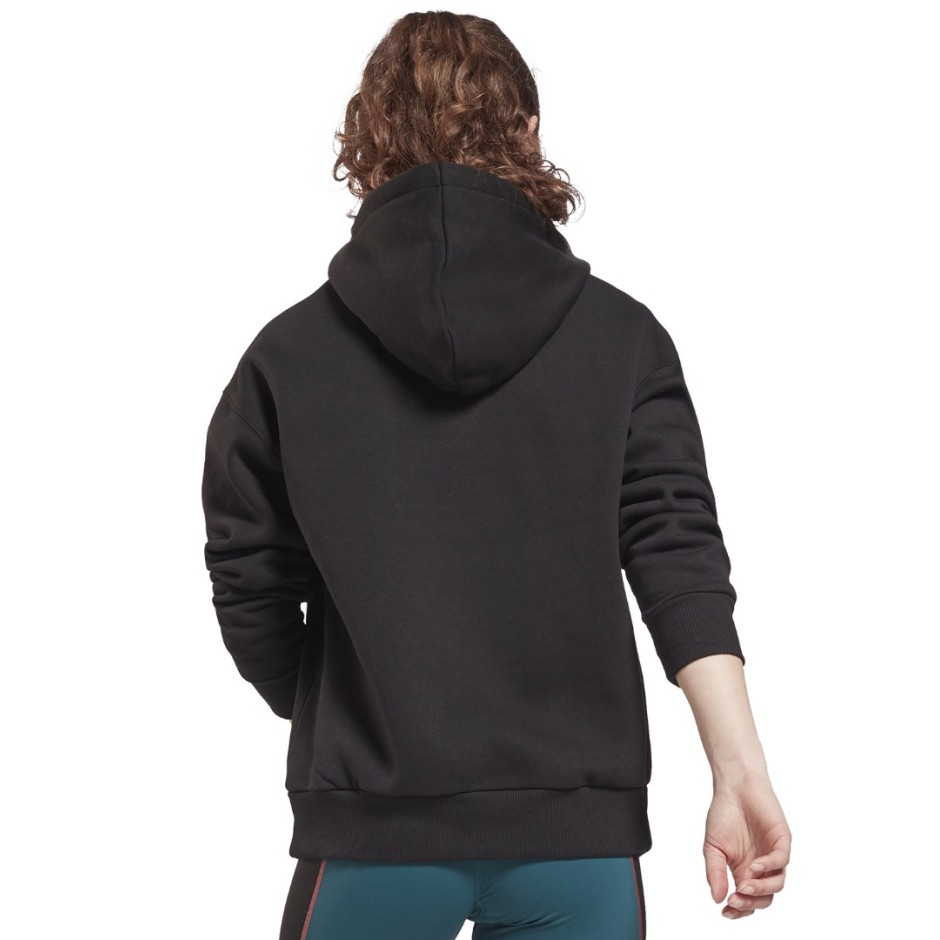 Γυναικεία Μπλούζα Φούτερ Reebok Sport RI BL FLEECE HOODY Μαύρο GS9392 