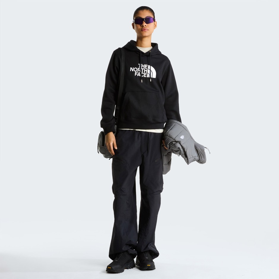 Women's Hoodie Black - The North Face TNF Essential Drew Peak Regular