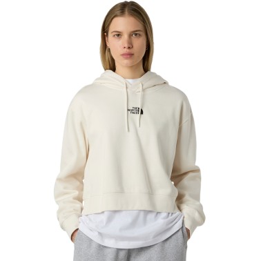 THE NORTH FACE W ESSENTIAL CROP HOODIE NF0A89EXQLI-QLI Ecru