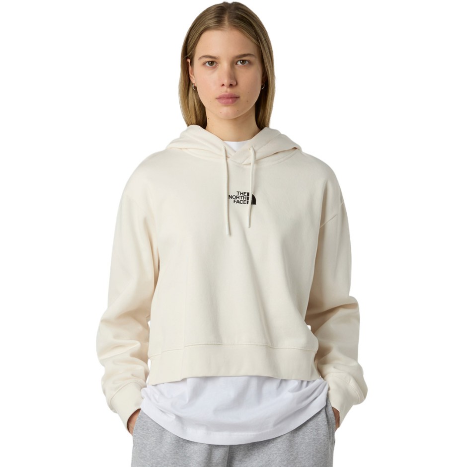 THE NORTH FACE W ESSENTIAL CROP HOODIE NF0A89EXQLI-QLI Ecru