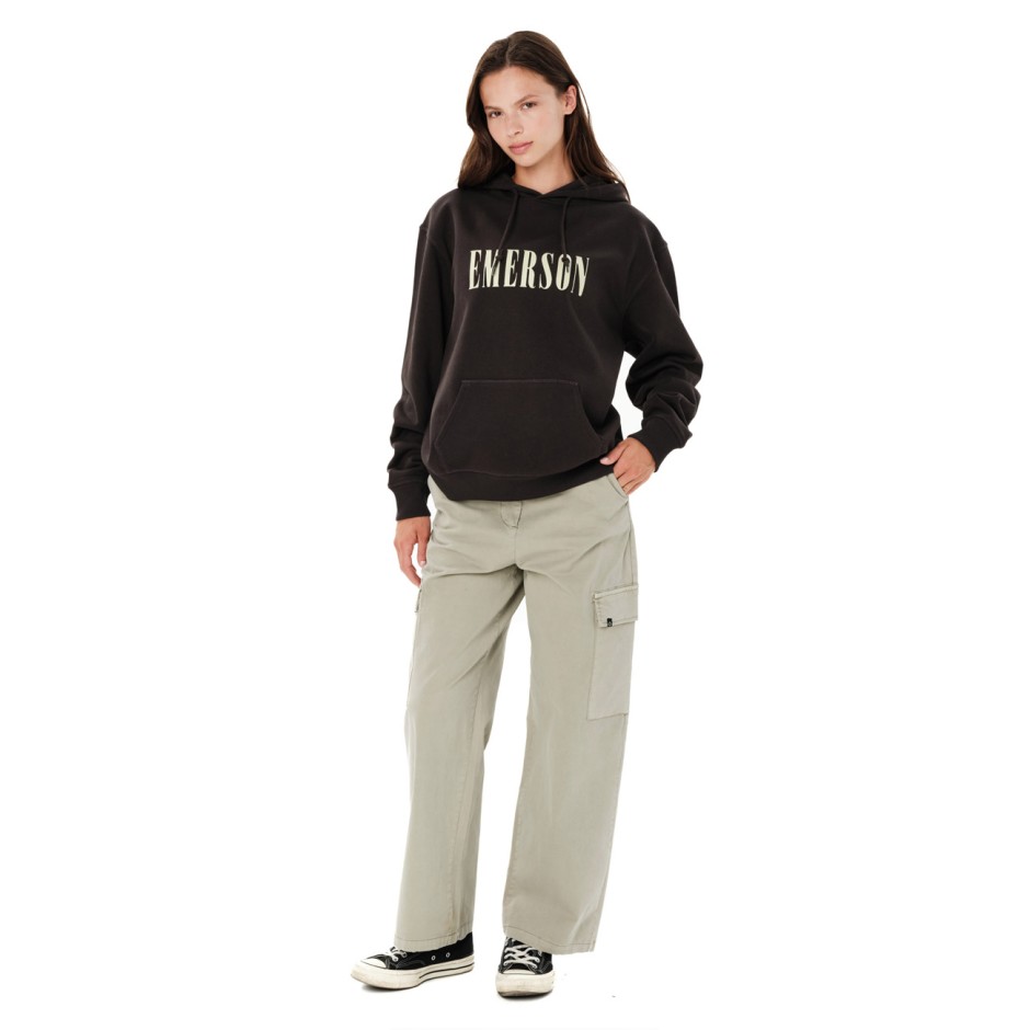 EMERSON WOMEN'S PULLOVER HOODIE 262.EW20.35-COFFEE BROWN Brown