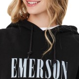 EMERSON WOMEN'S PULLOVER HOODIE 262.EW20.35-BLACK Black Image 2