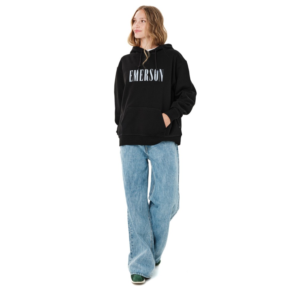 EMERSON WOMEN'S PULLOVER HOODIE 262.EW20.35-BLACK Black