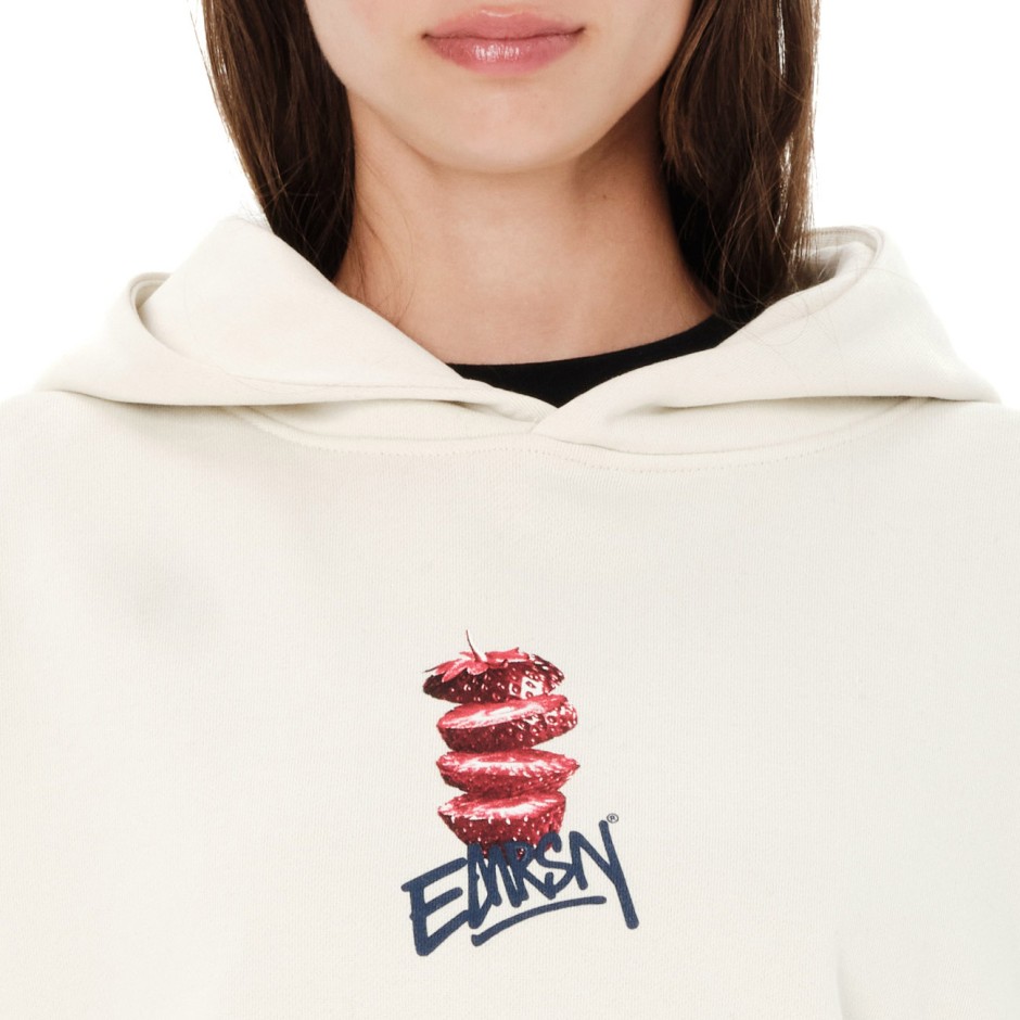 EMERSON WOMEN'S PULLOVER HOODIE 262.EW20.40-CLAY WHITE Ecru
