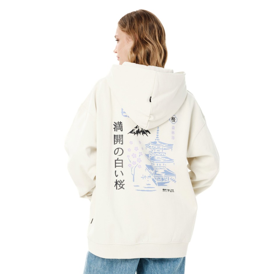 EMERSON WOMEN'S PULLOVER HOODIE 262.EW20.41-CLAY WHITE Ecru