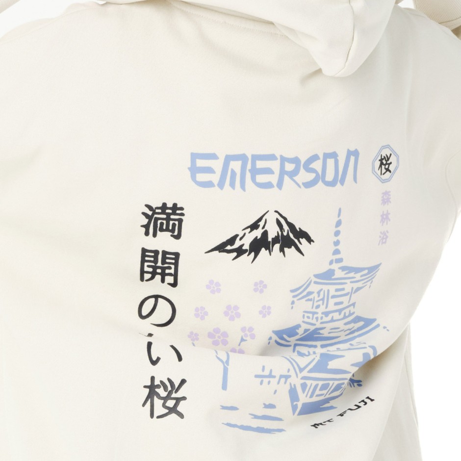EMERSON WOMEN'S PULLOVER HOODIE 262.EW20.41-CLAY WHITE Ecru