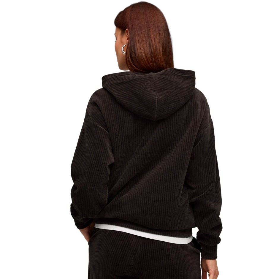 Γυναικείο Φούτερ Μαύρο - PUMA Essentials Elevated Comfort Velour