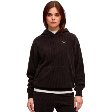 Γυναικείο Φούτερ Μαύρο - PUMA Essentials Elevated Comfort Velour