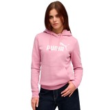 PUMA ESS NO. 1 LOGO HOODIE FL (S) 682389-65 Pink Image 
