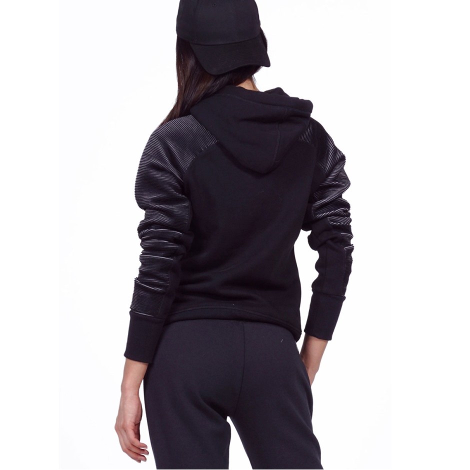 BODY ACTION GYM HOODIE 061923-01-01 Μαύρο