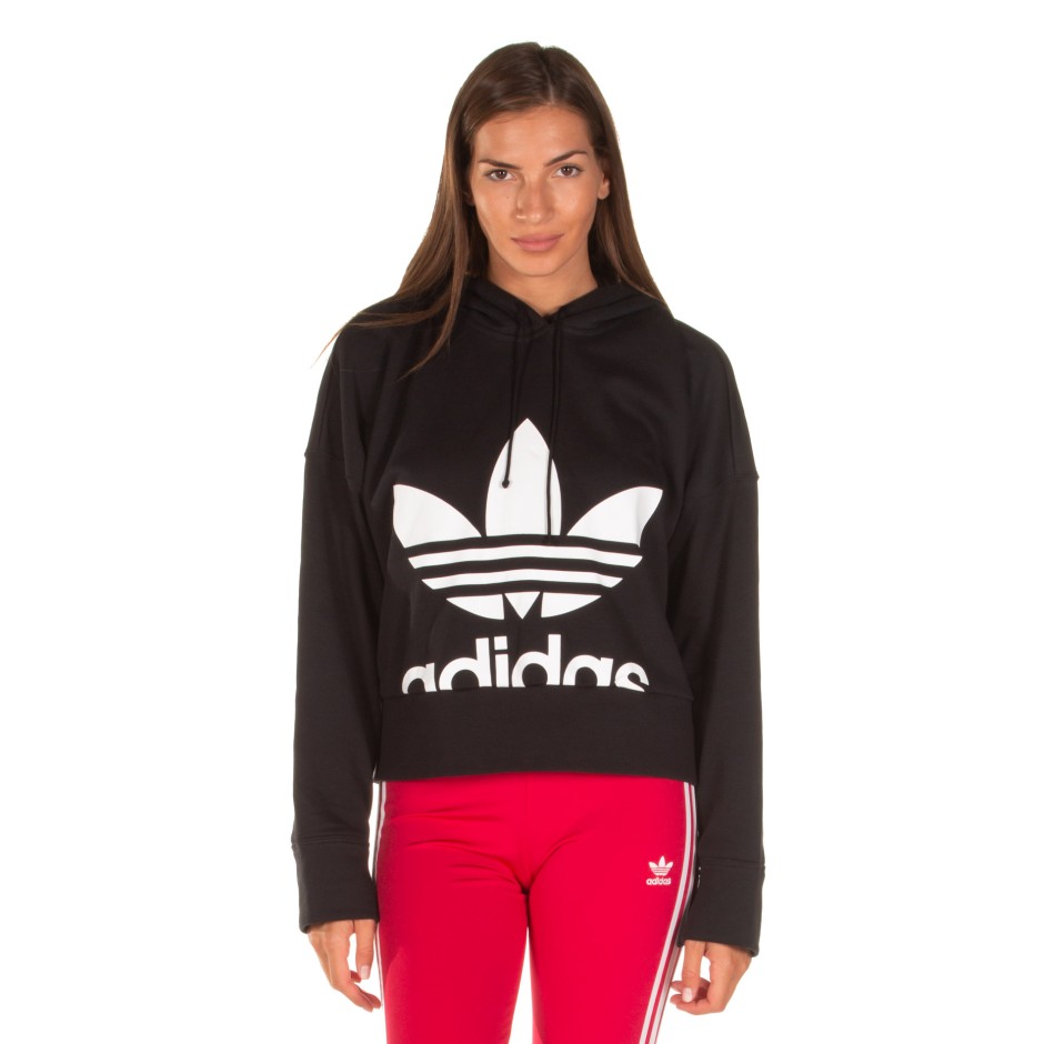 adidas Originals CROPPED HOODIE EC1874 Μαύρο