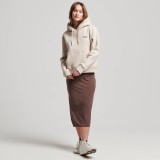 Superdry Essential Logo Εκρού - Γυναικεία Μπλούζα Φούτερ Εικόνα 4