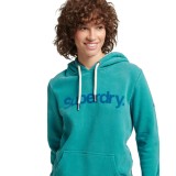 SUPERDRY VINTAGE CORE LOGO 80'S HOOD W2011470A-3HJ Petrol Image 