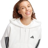 Γυναικείο Φούτερ Λευκό - adidas Sportswear Essentials 3-Stripes French Terry Quarter-Zip Εικόνα 1