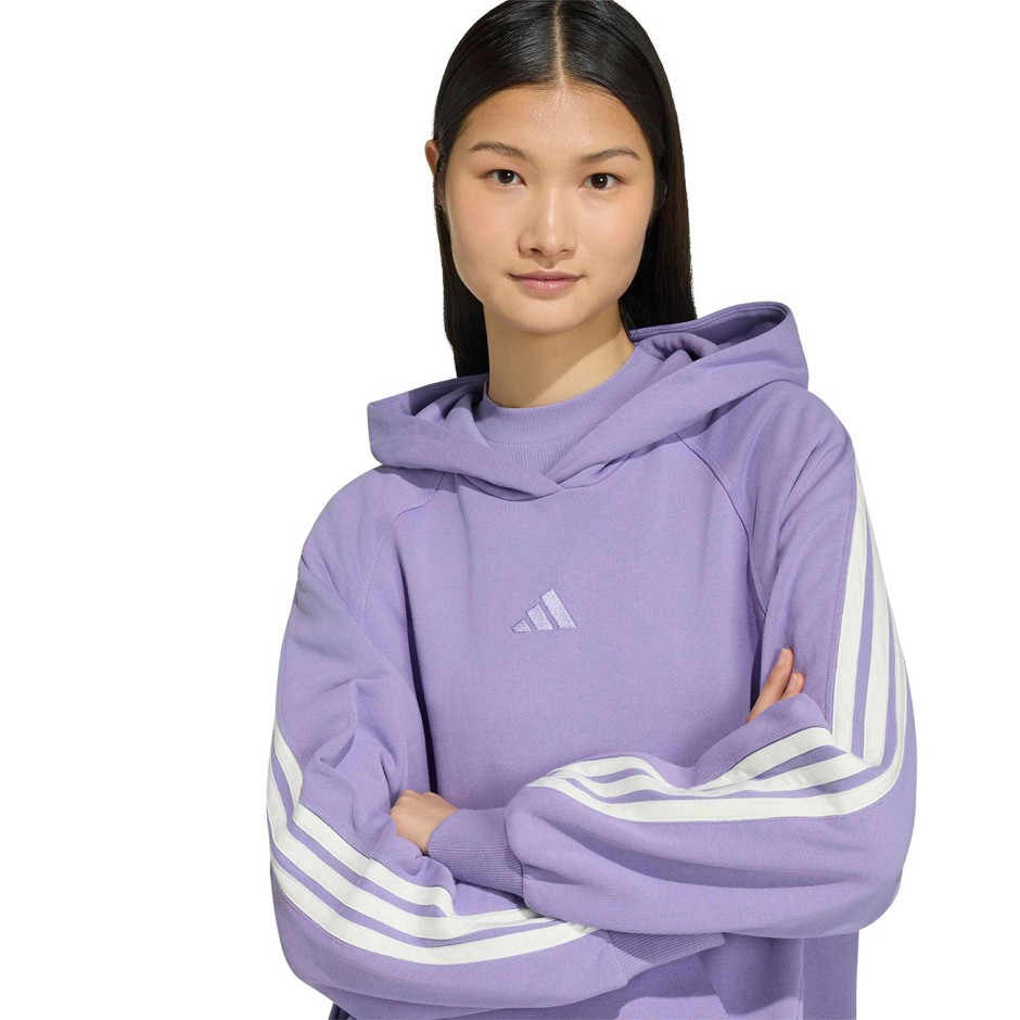 Women's Hoodie Lilac - adidas Sportswear KIT 3-Stripes