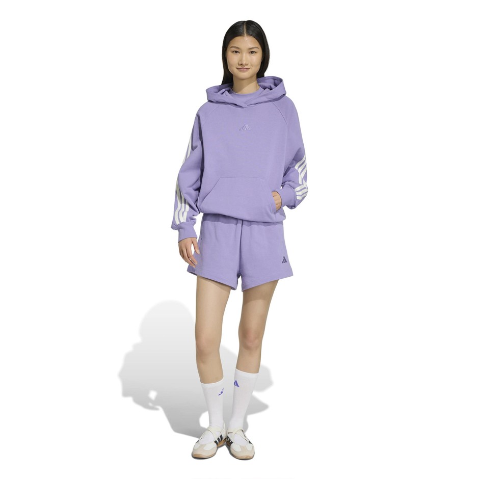Women's Hoodie Lilac - adidas Sportswear KIT 3-Stripes