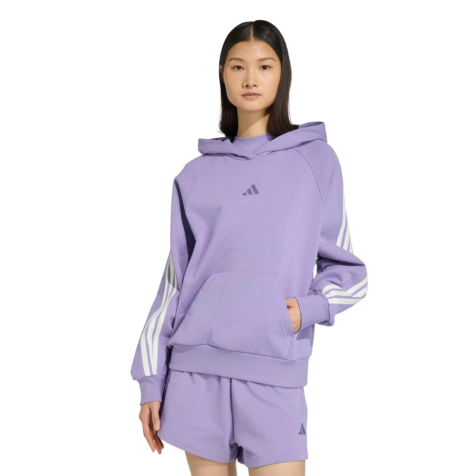 Women's Hoodie Lilac - adidas Sportswear KIT 3-Stripes