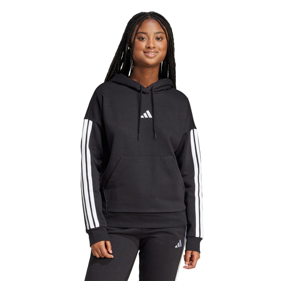 Γυναικείο Φούτερ Μαύρο - adidas Sportswear Essentials 3-Stripes Fleece